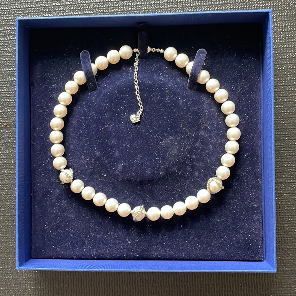 Swarovski pearl and crystal necklace